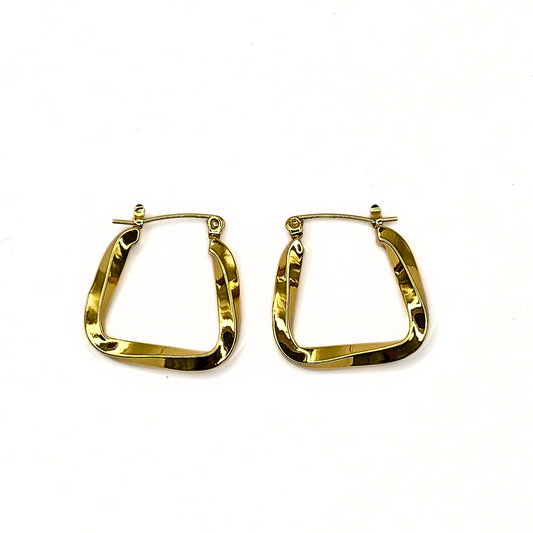 Twisted Minamilist Hoops-Waterproof & Hypoallergenic