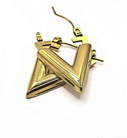 Aqua V Hoops-Waterproof & Gold Plated