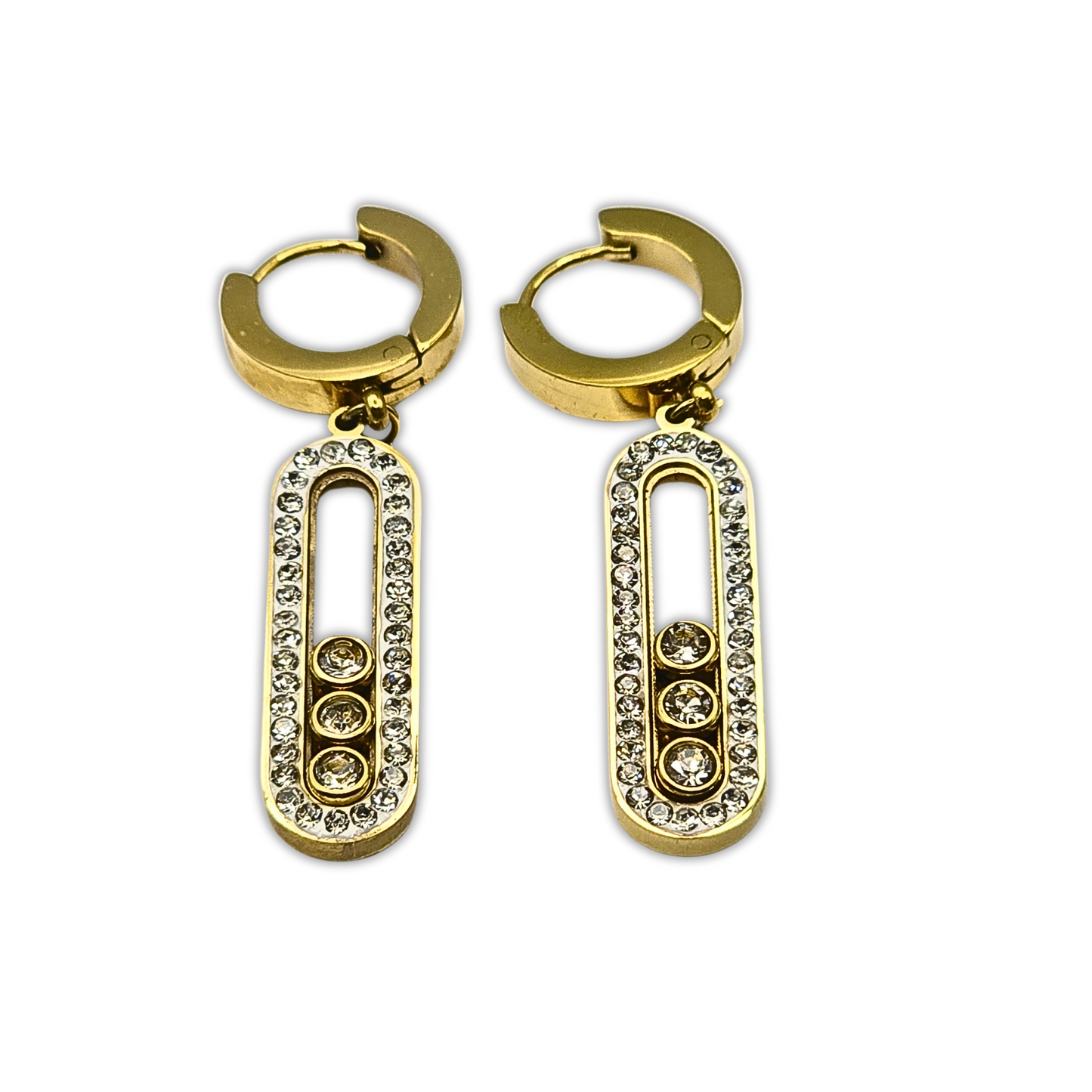 Ellipse Earrings-Waterproof & Gold Plated