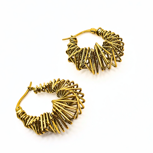 Jagged Hoops-Waterproof & Tarnish-free