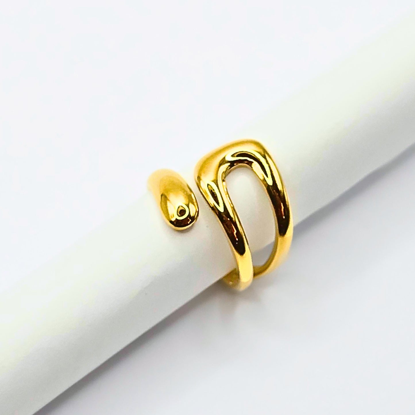 Zen Wave Ring-Waterproof & Resizable