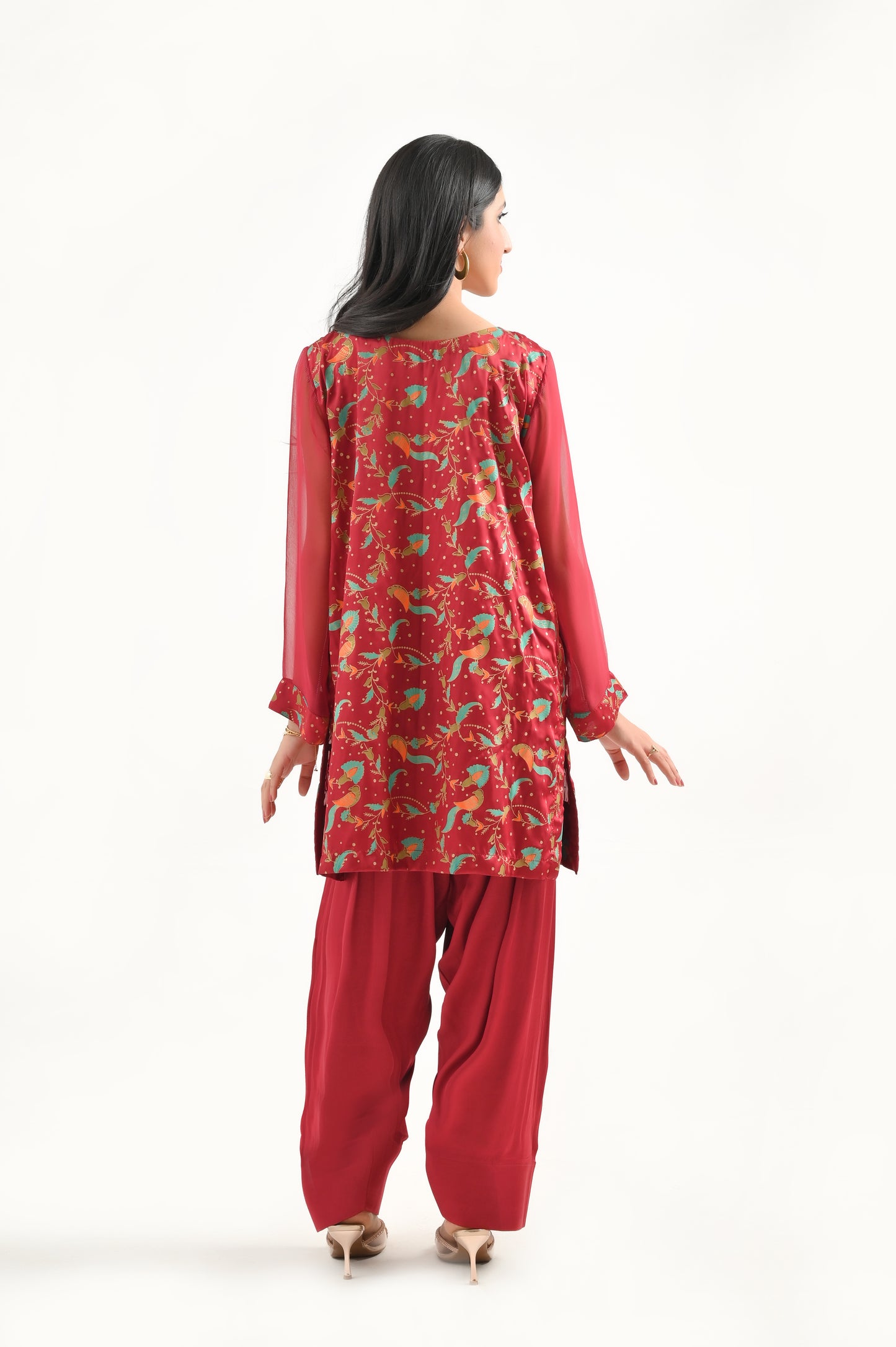 Maroon Farshi Set-2 PC (Available on LAAM)