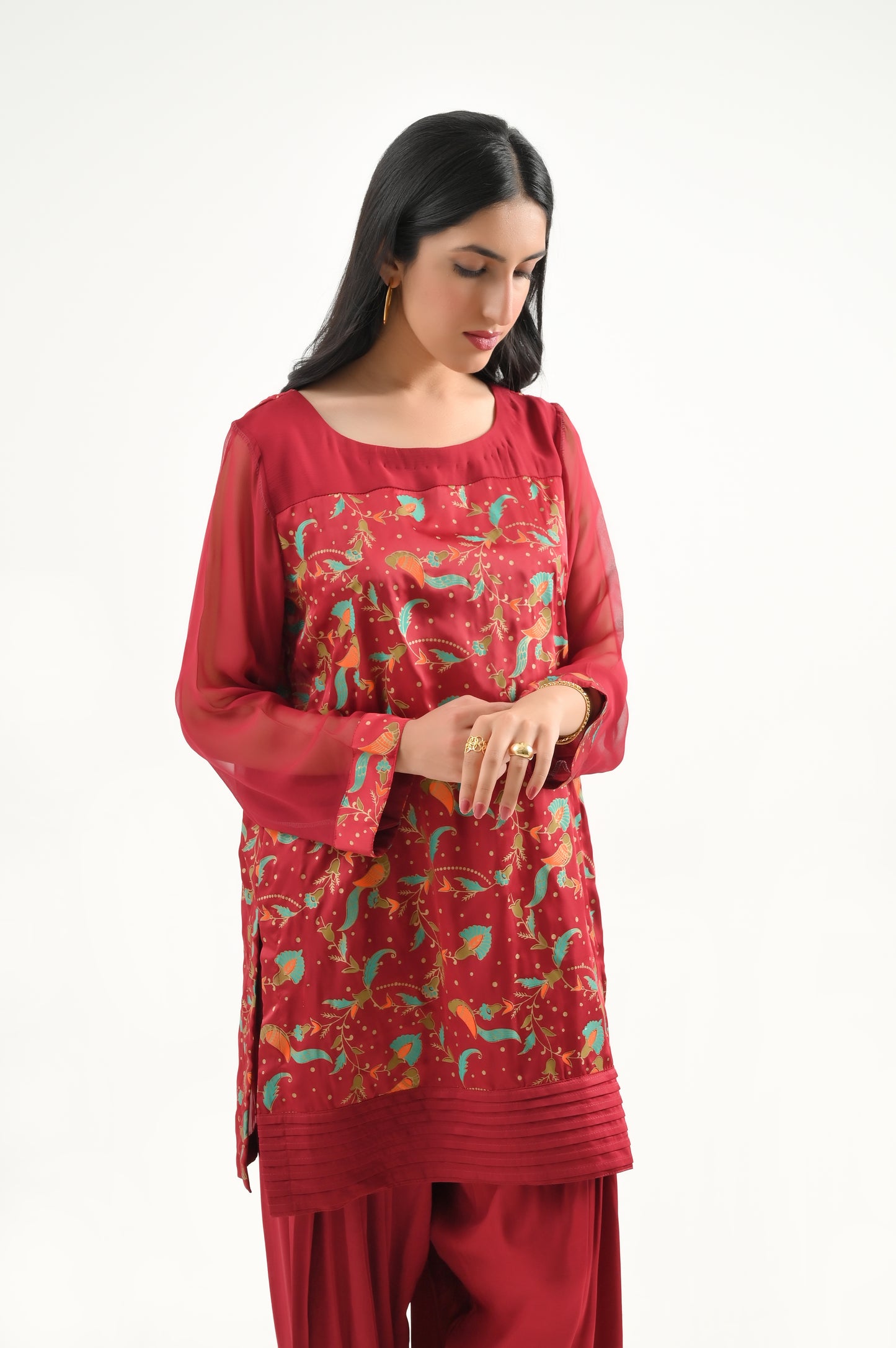 Maroon Farshi Set-2 PC (Available on LAAM)