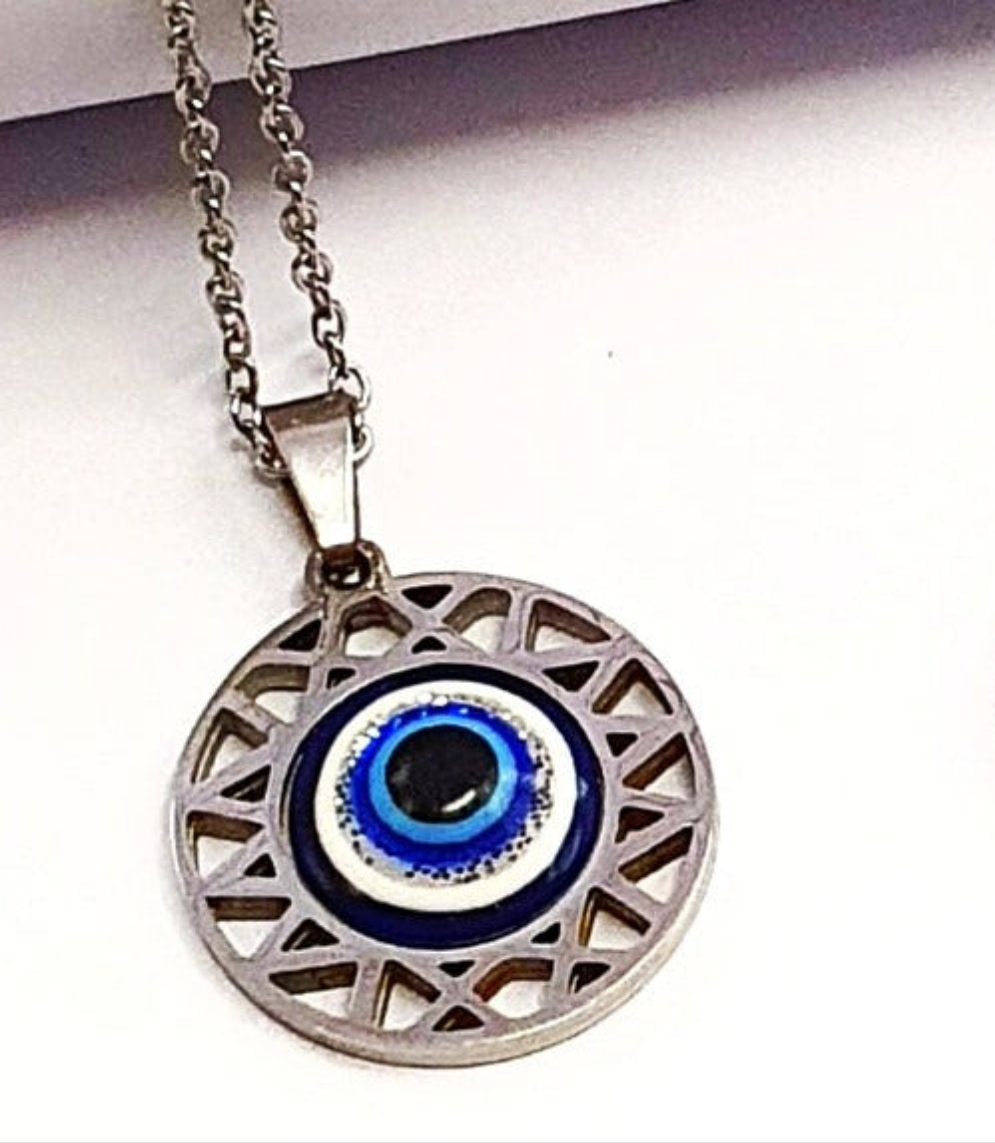 Turkish Intricate Silver Circle Necklace