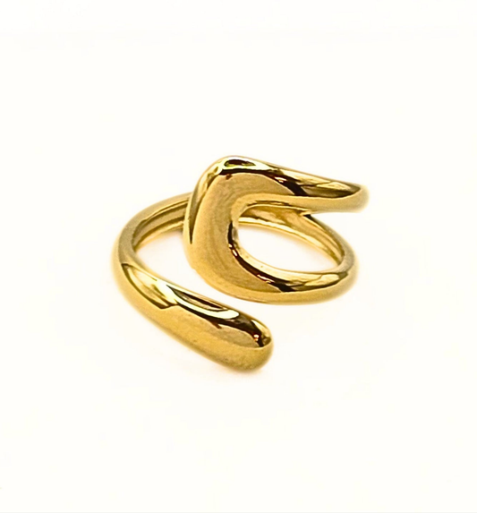 Zen Wave Ring-Waterproof & Resizable