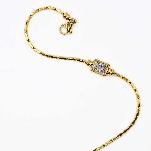 Square Zircon Braided Bracelet-Waterproof Jewelry