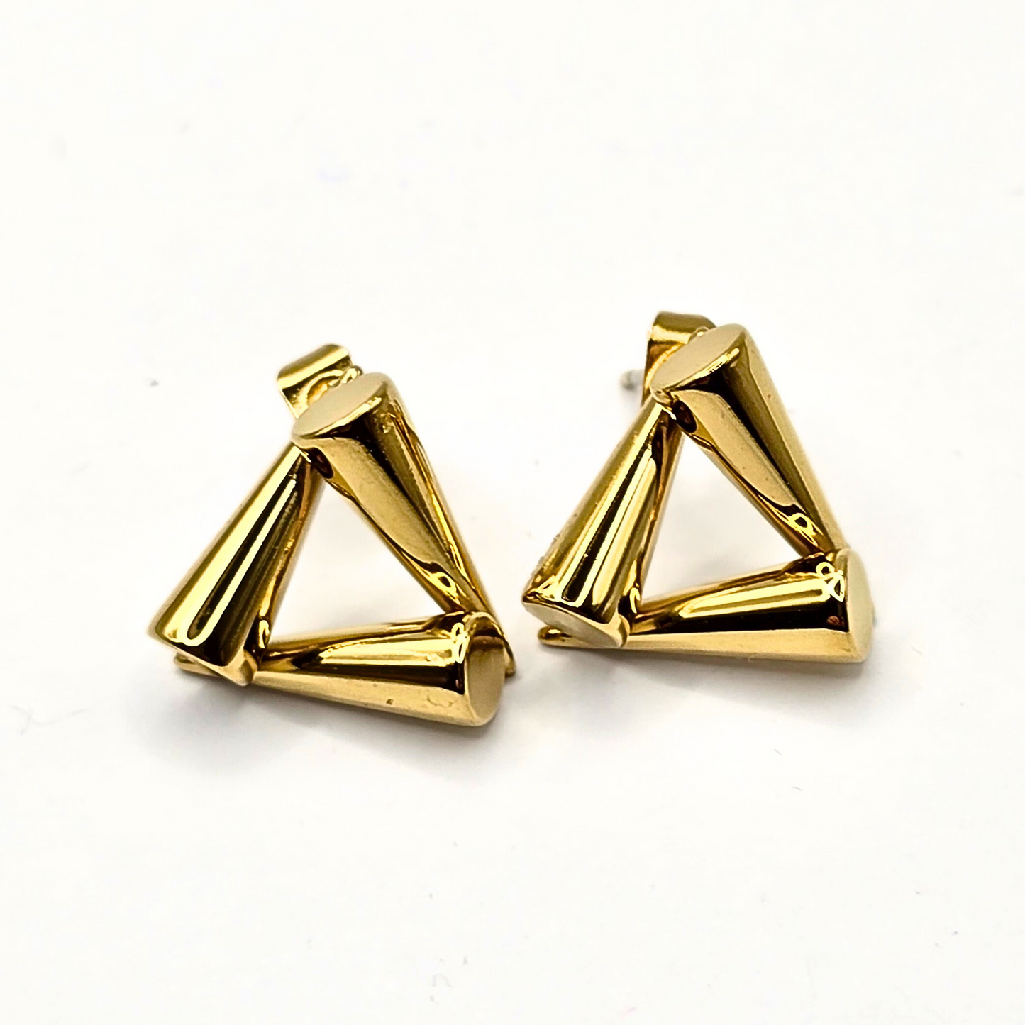 Golden Trio Earrings-Waterproof & Gold Plated