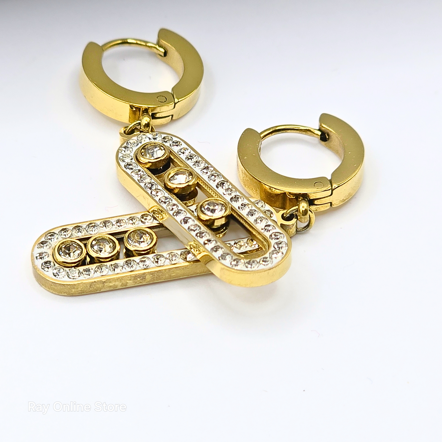 Ellipse Earrings-Waterproof & Gold Plated