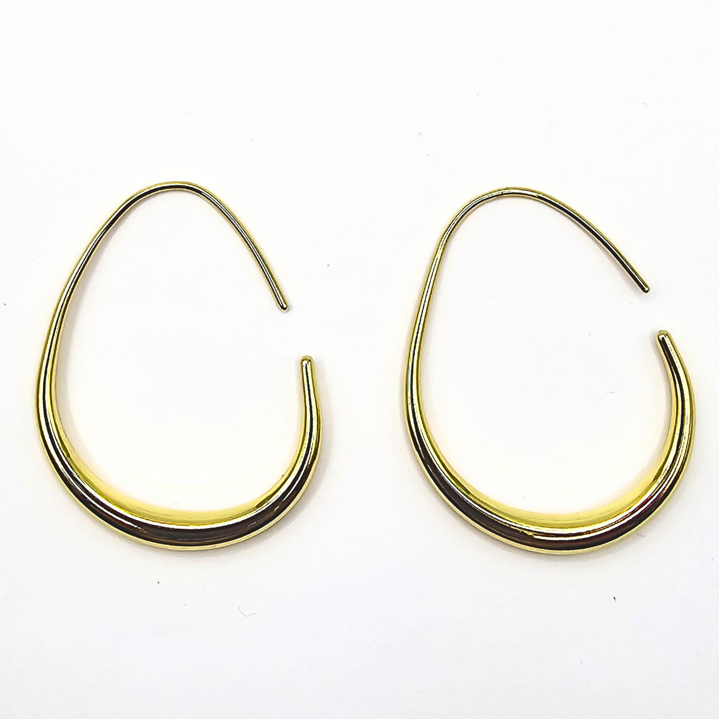 Oval Drop Hoop-Waterproof Earrings