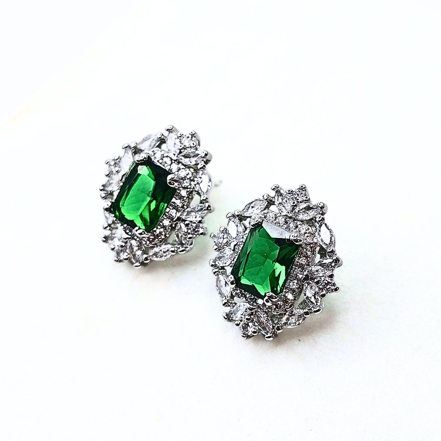 Royal Emerald- Green Studs