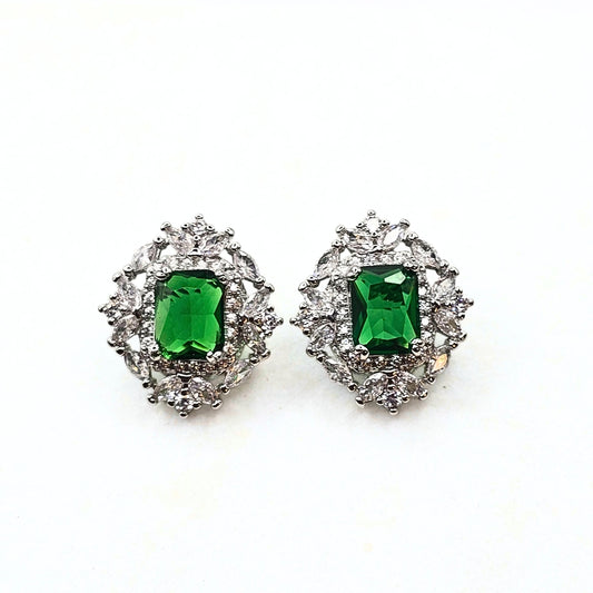 Royal Emerald- Green Studs