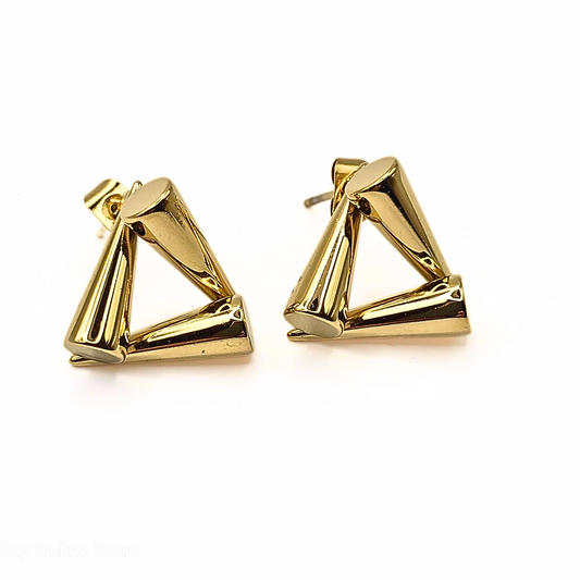 Golden Trio Earrings-Waterproof & Gold Plated