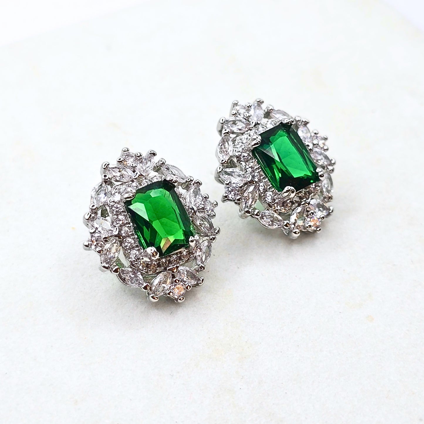Royal Emerald- Green Studs