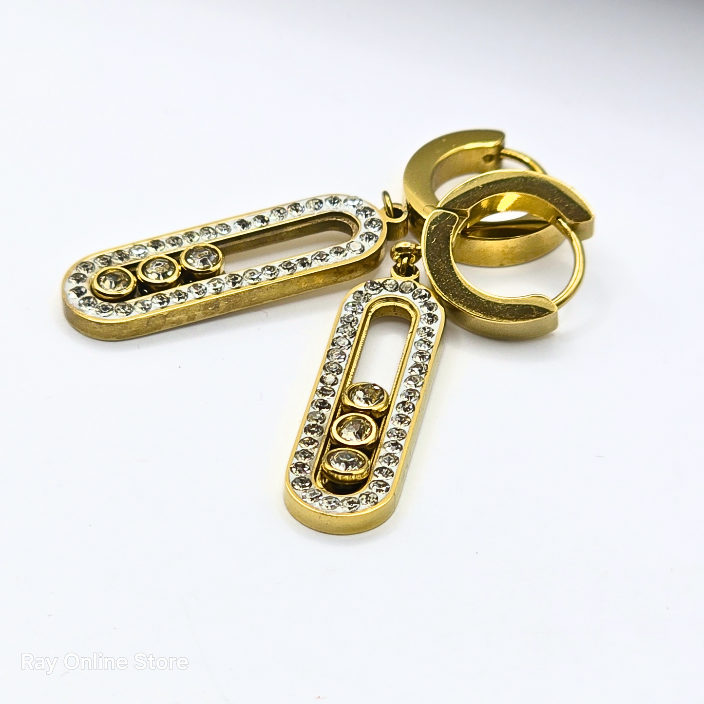 Ellipse Earrings-Waterproof & Gold Plated