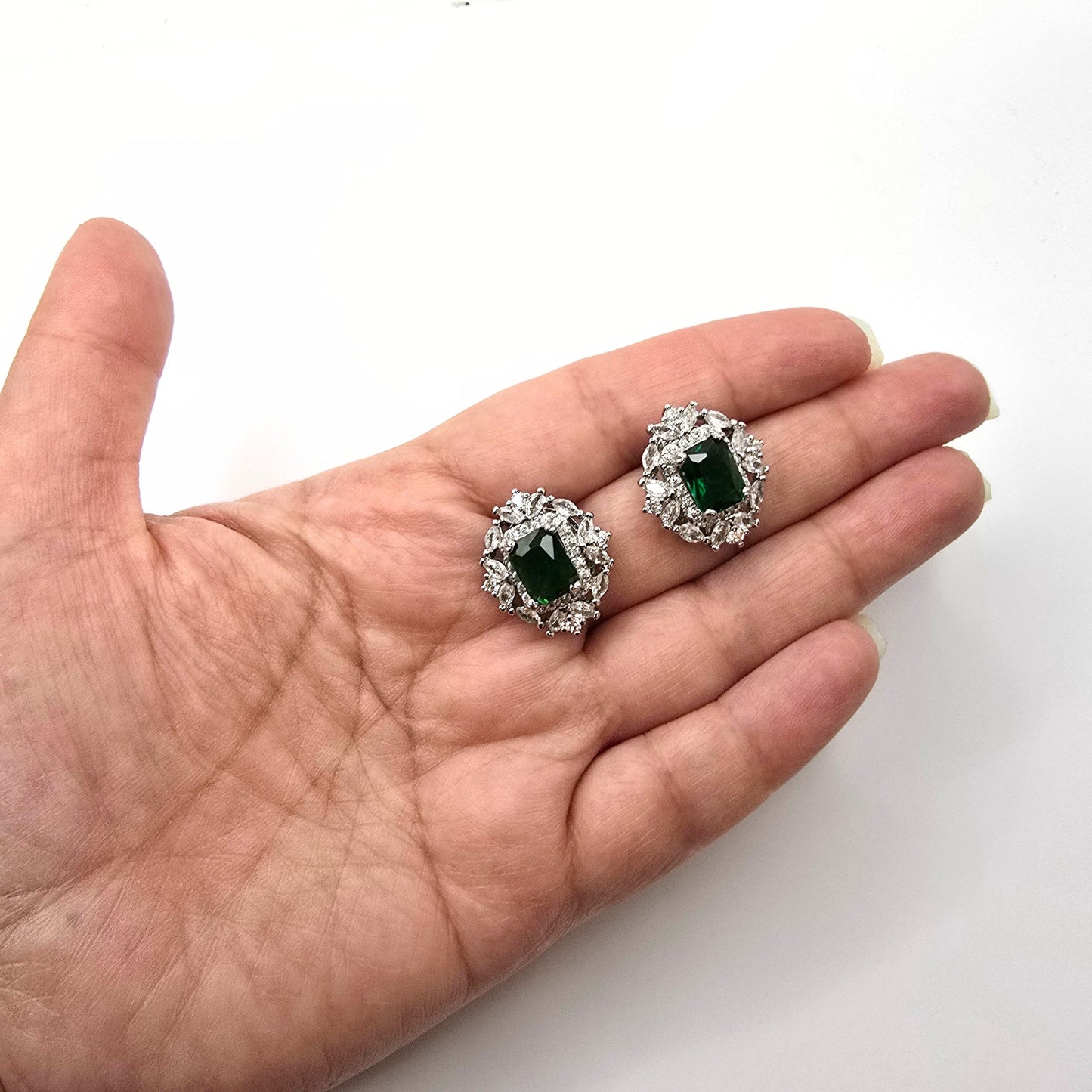 Royal Emerald- Green Studs