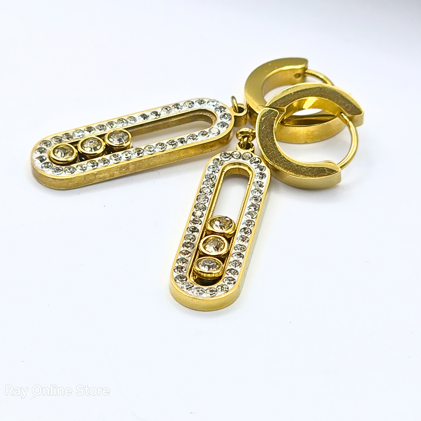 Ellipse Earrings-Waterproof & Gold Plated