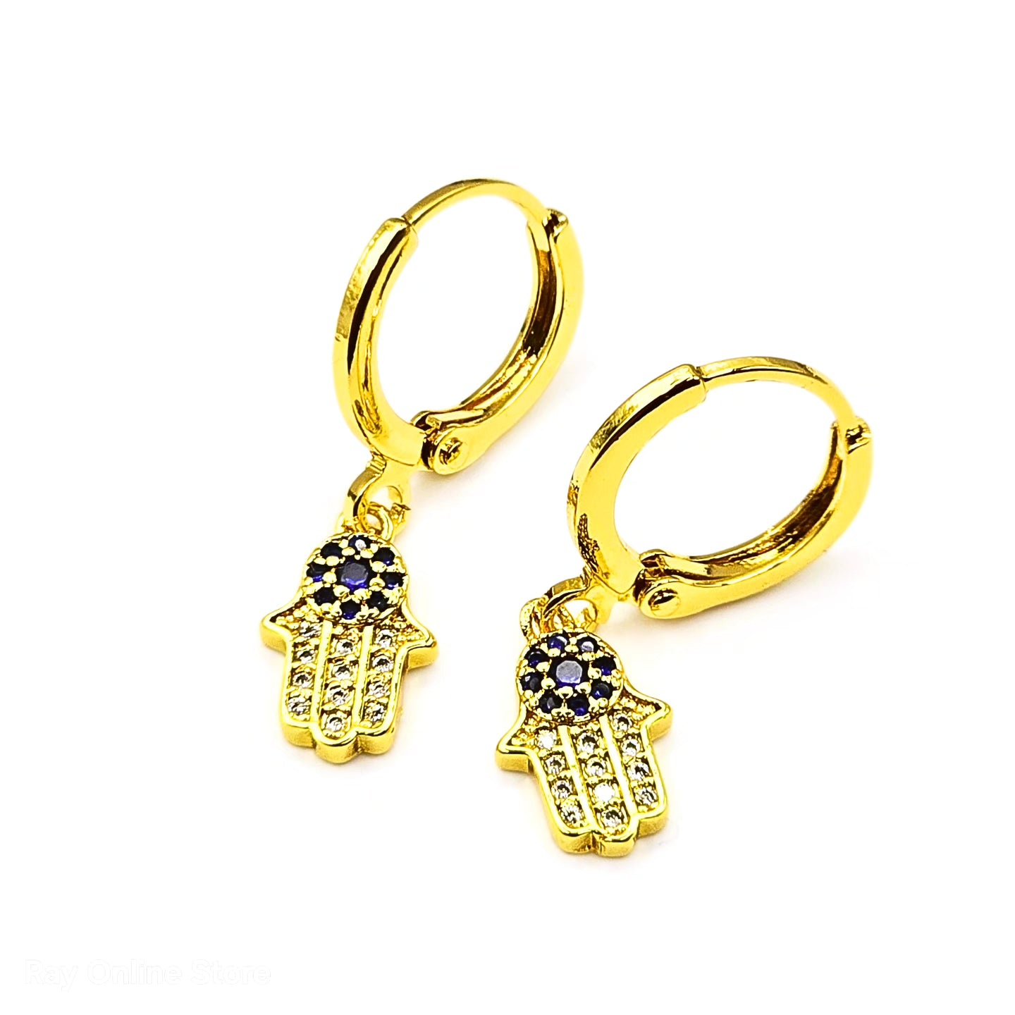 Hamsa Gold Plated Stainless Steel Earrings