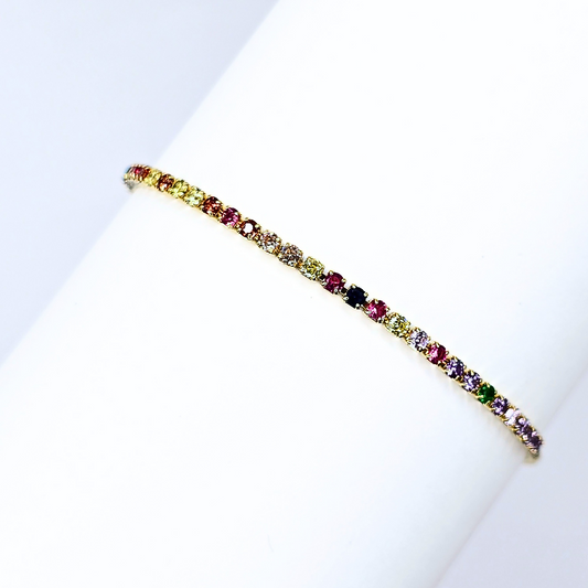Multi Color Zircon Bracelet (adjustable)