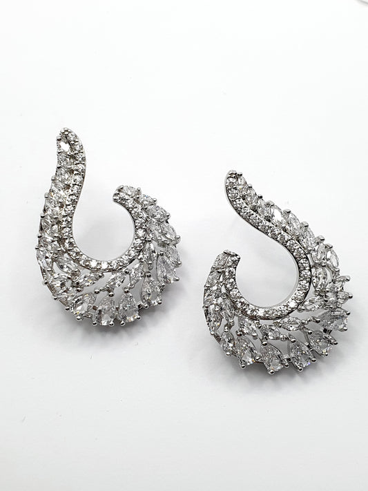 Flower Leaf Curve Earrings