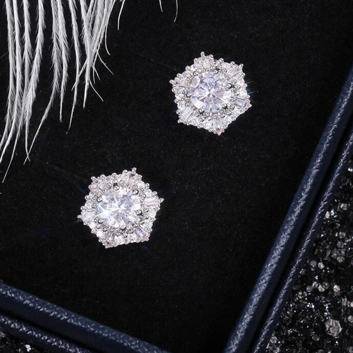 Hex Zircon Studs