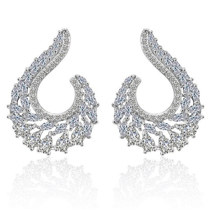 Flower Leaf Curve Earrings