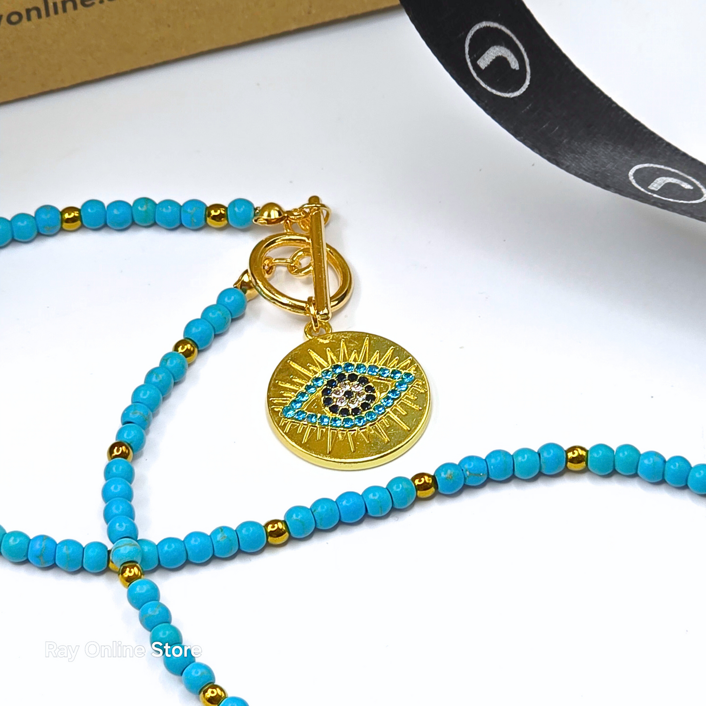 Turkish Eye Toggle Necklace