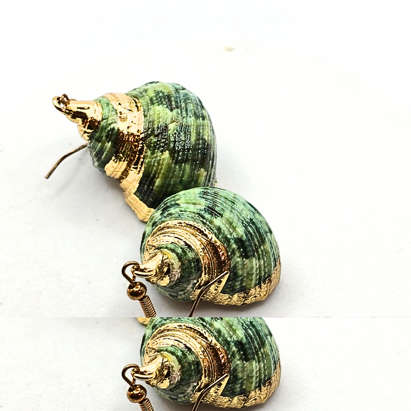 Green Shell Earrings