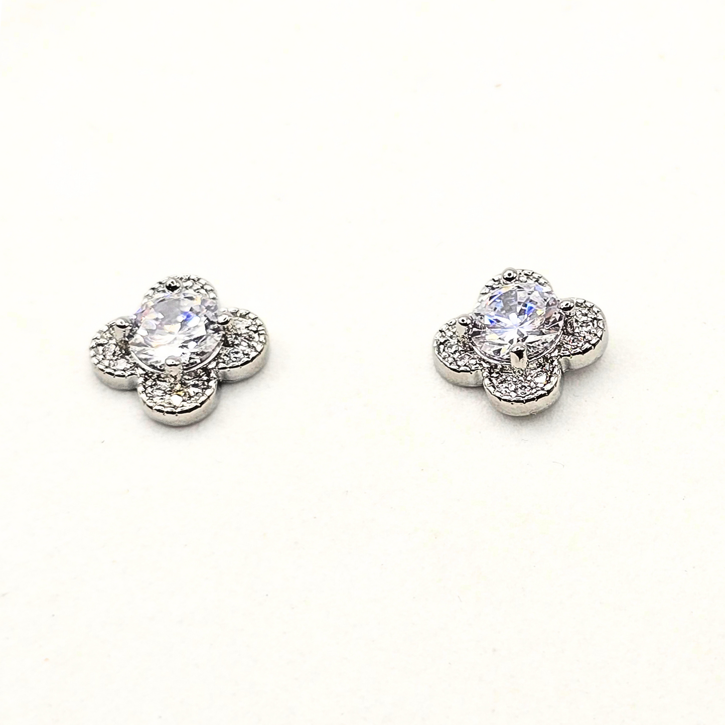 Clover Zircon Studs