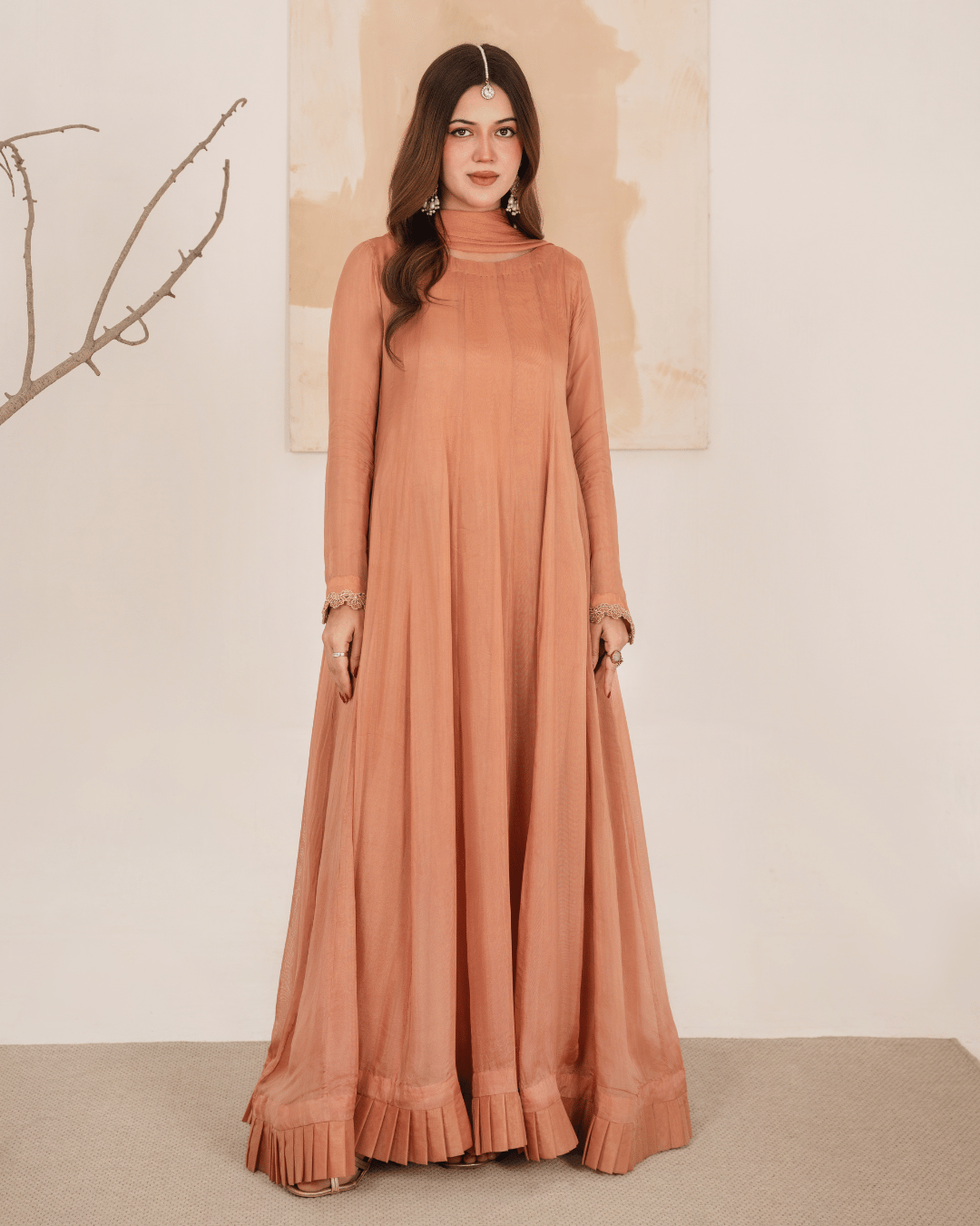 Chiffon Anarkali Kalidaar Maxi-2 PC