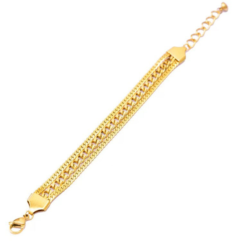 Tri-Strand Bracelet – Elegant Triple Chain Design