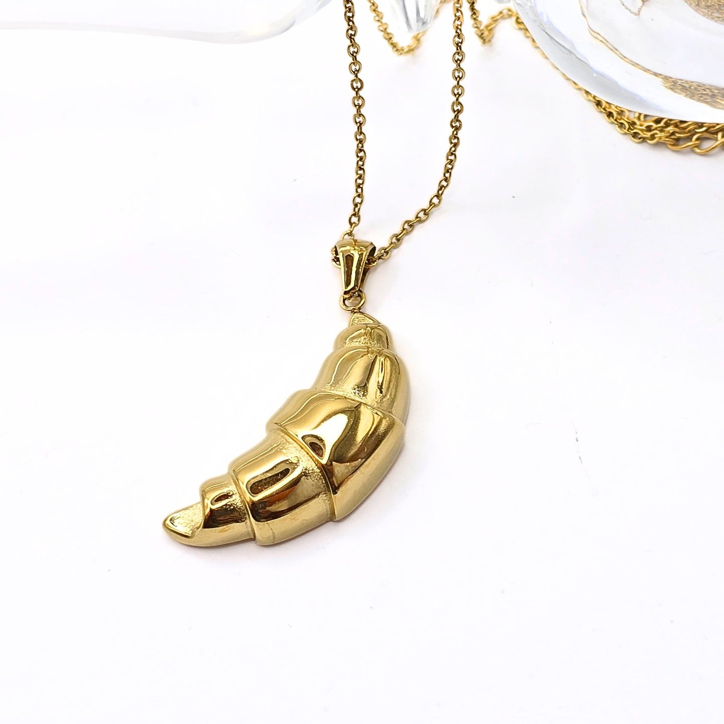 Croissant Necklace-Waterproof & Gold Plated