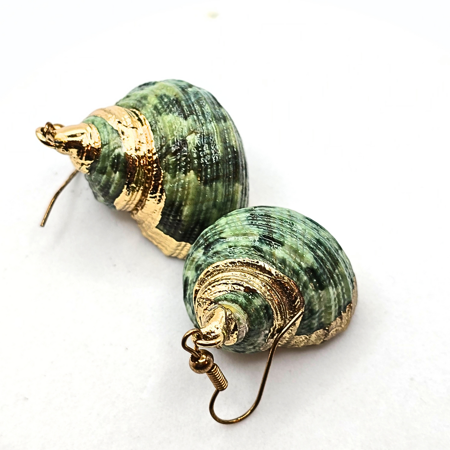 Green Shell Earrings