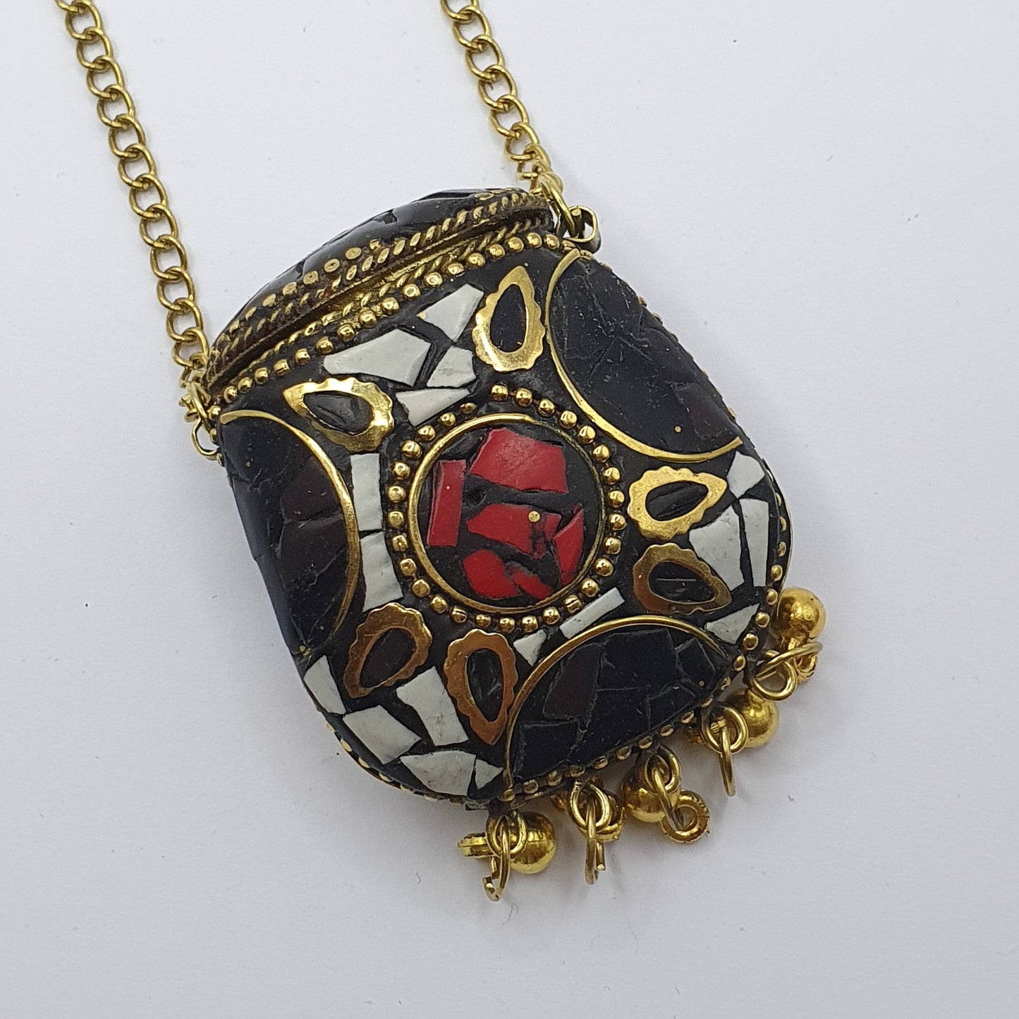 Afghani Mosaic Pouch Necklace