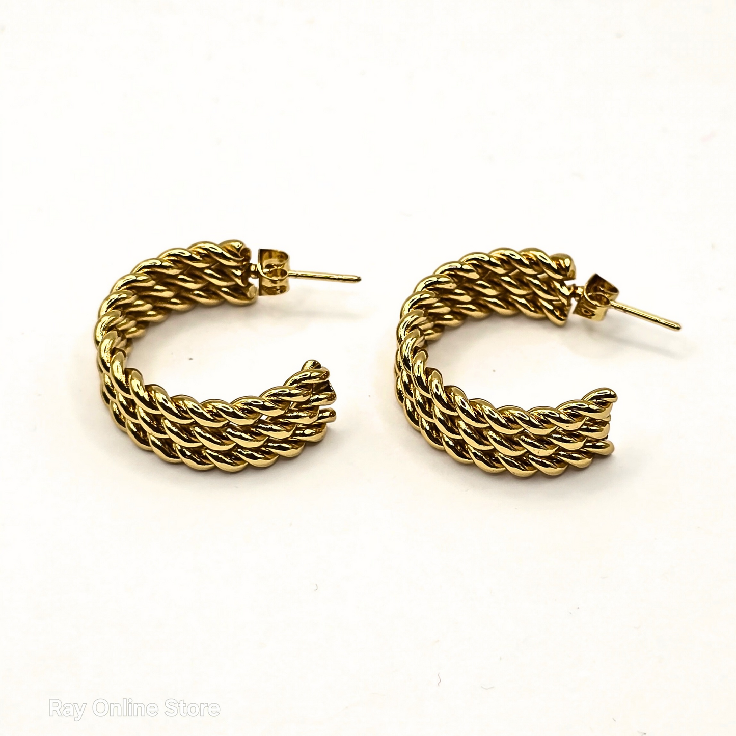 Triple twist C Hoops