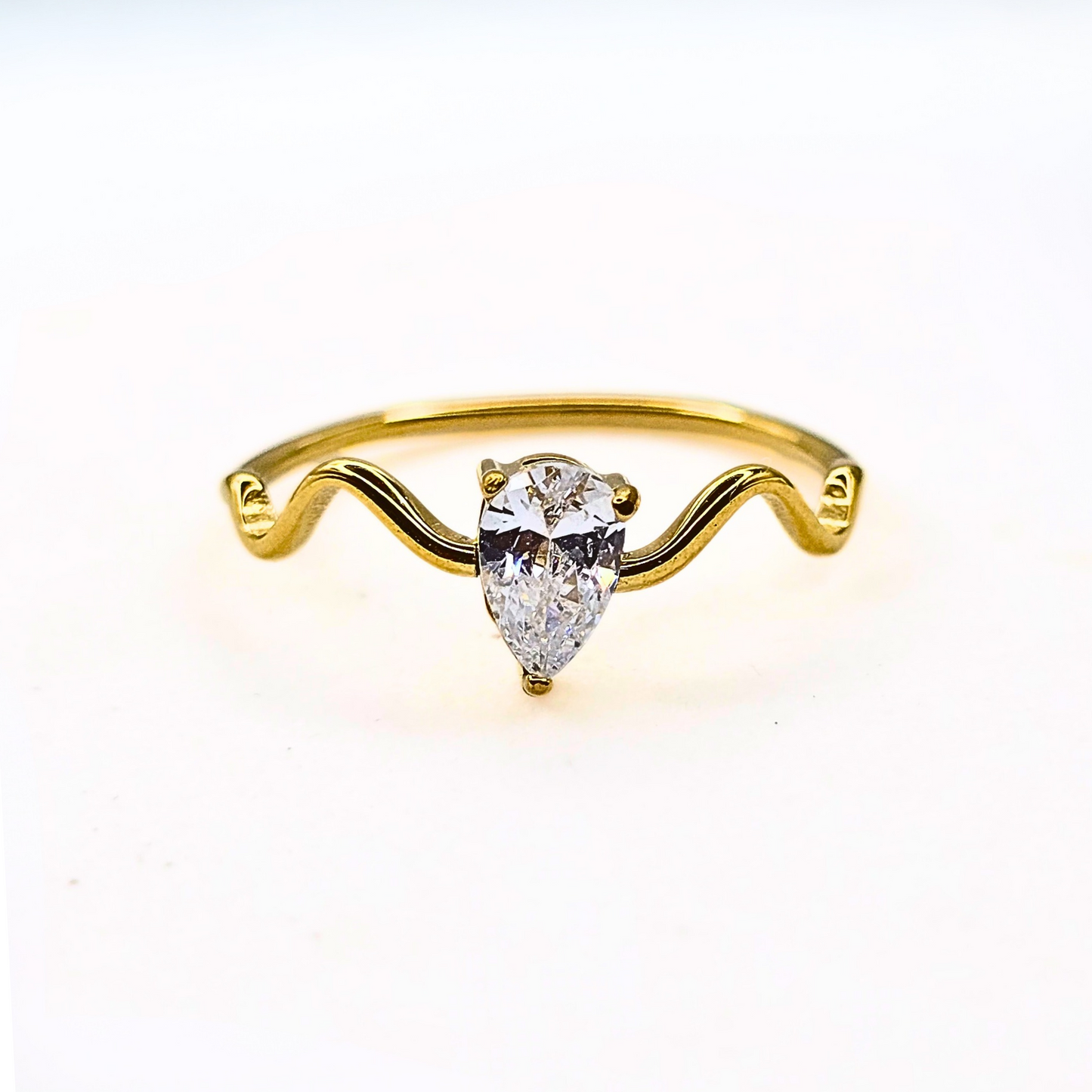 Teardrop Zircon Ring