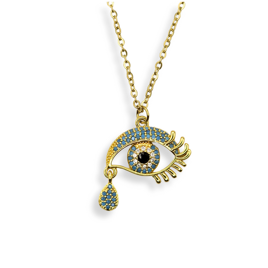 Turkish Eye Drop Necklace