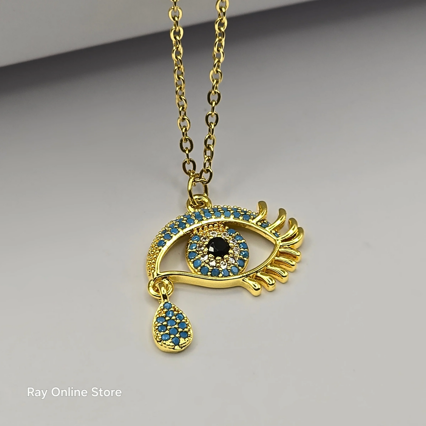 Turkish Eye Drop Necklace