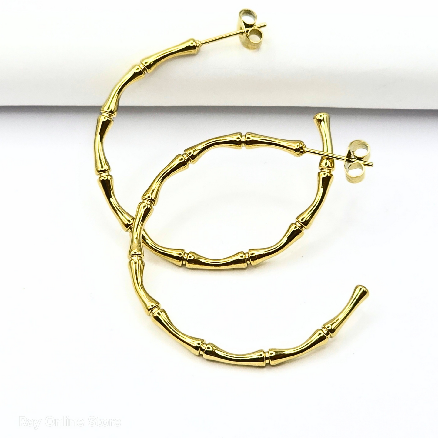 Bamboo Hoop Earrings