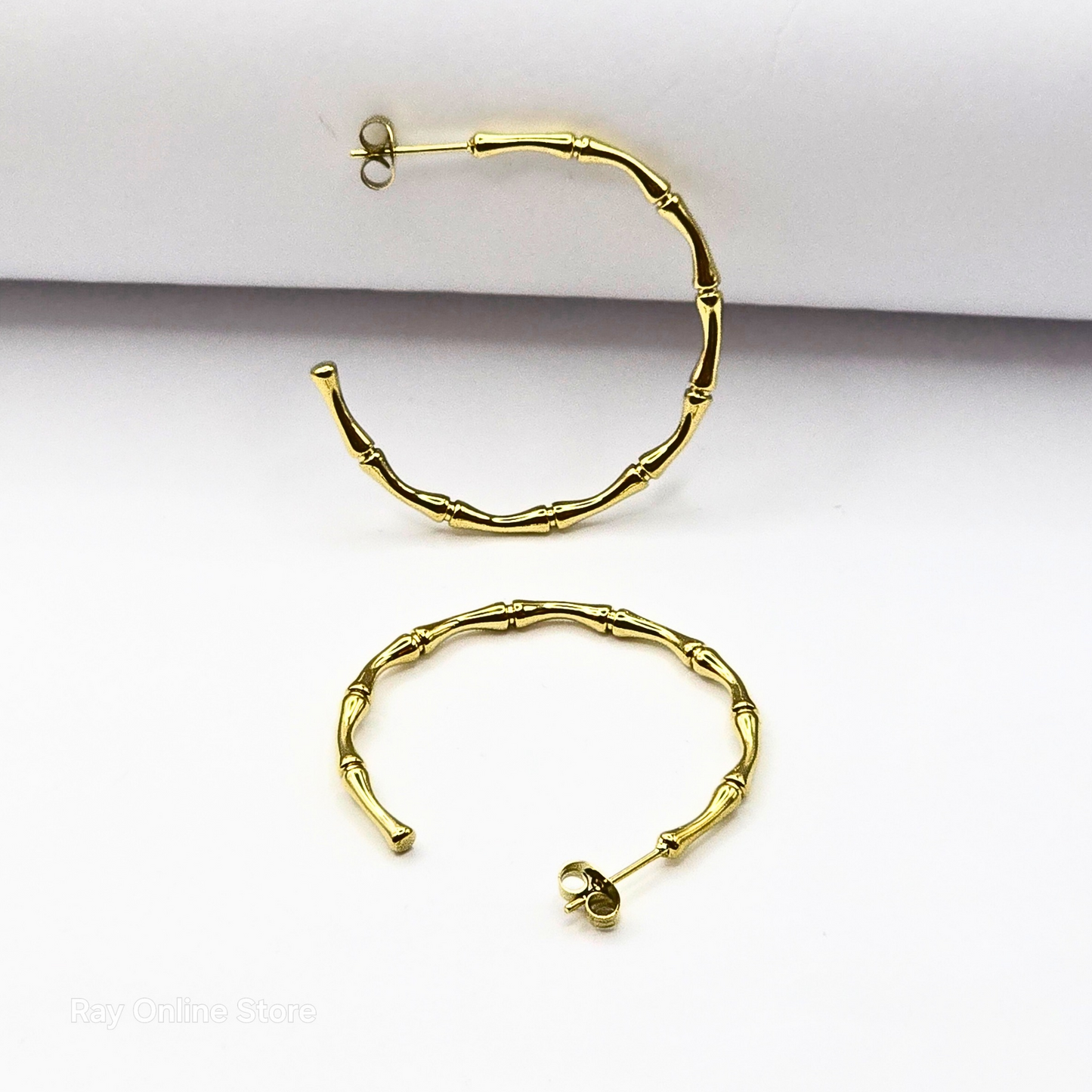 Bamboo Hoop Earrings