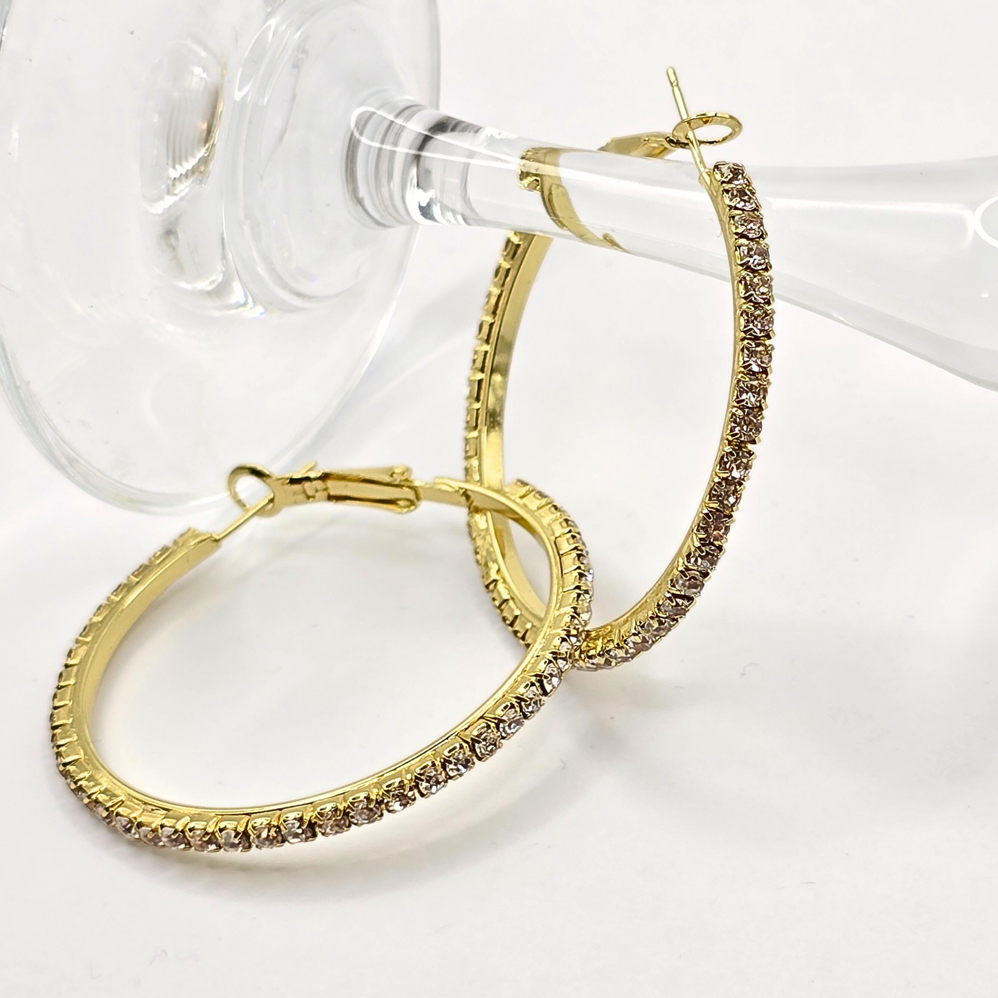 Crystal Stainless Steel Hoops