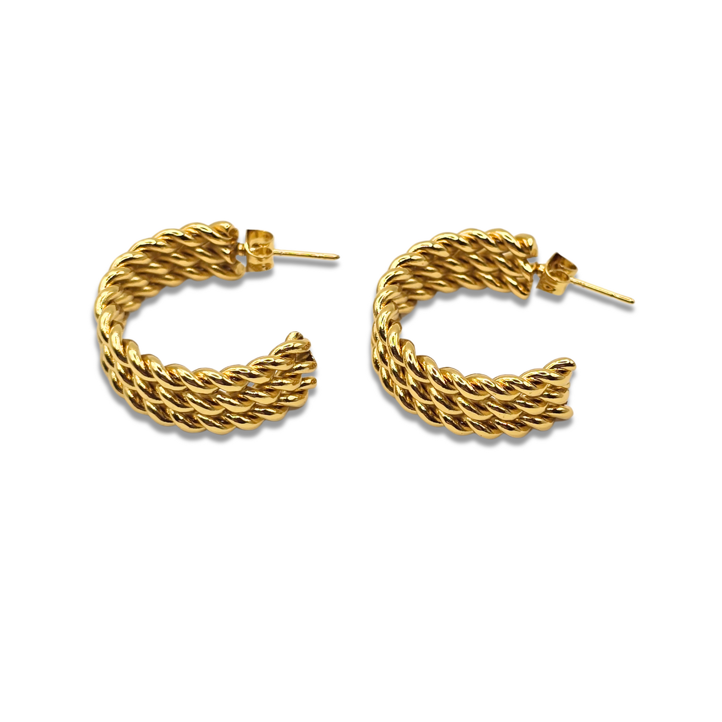 Triple twist C Hoops