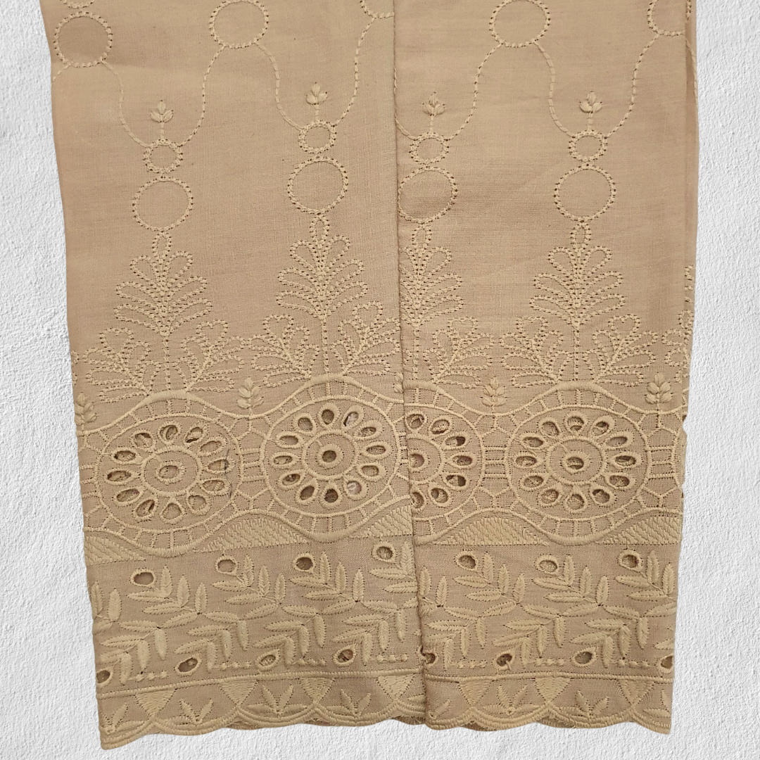 Camel Chikankari Suit-2 PC