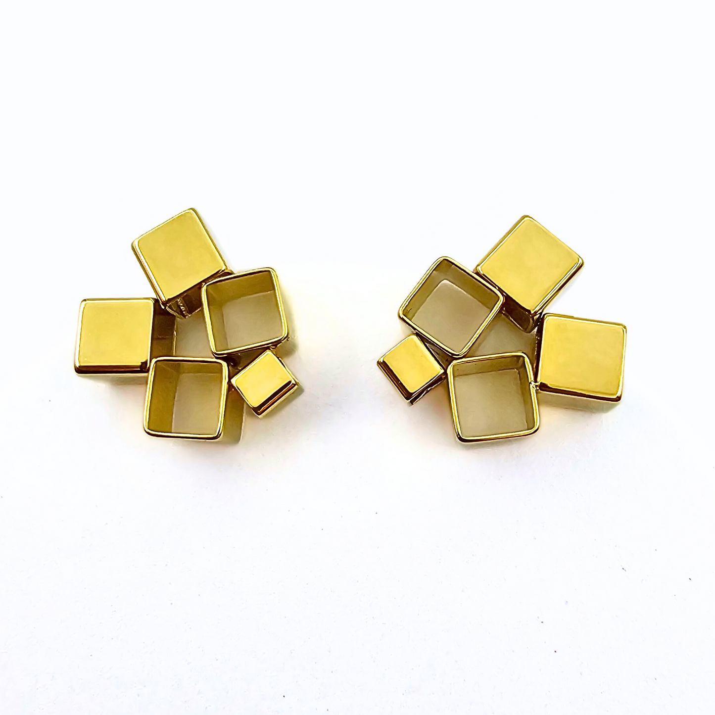 Hollow Cuboid Earrings