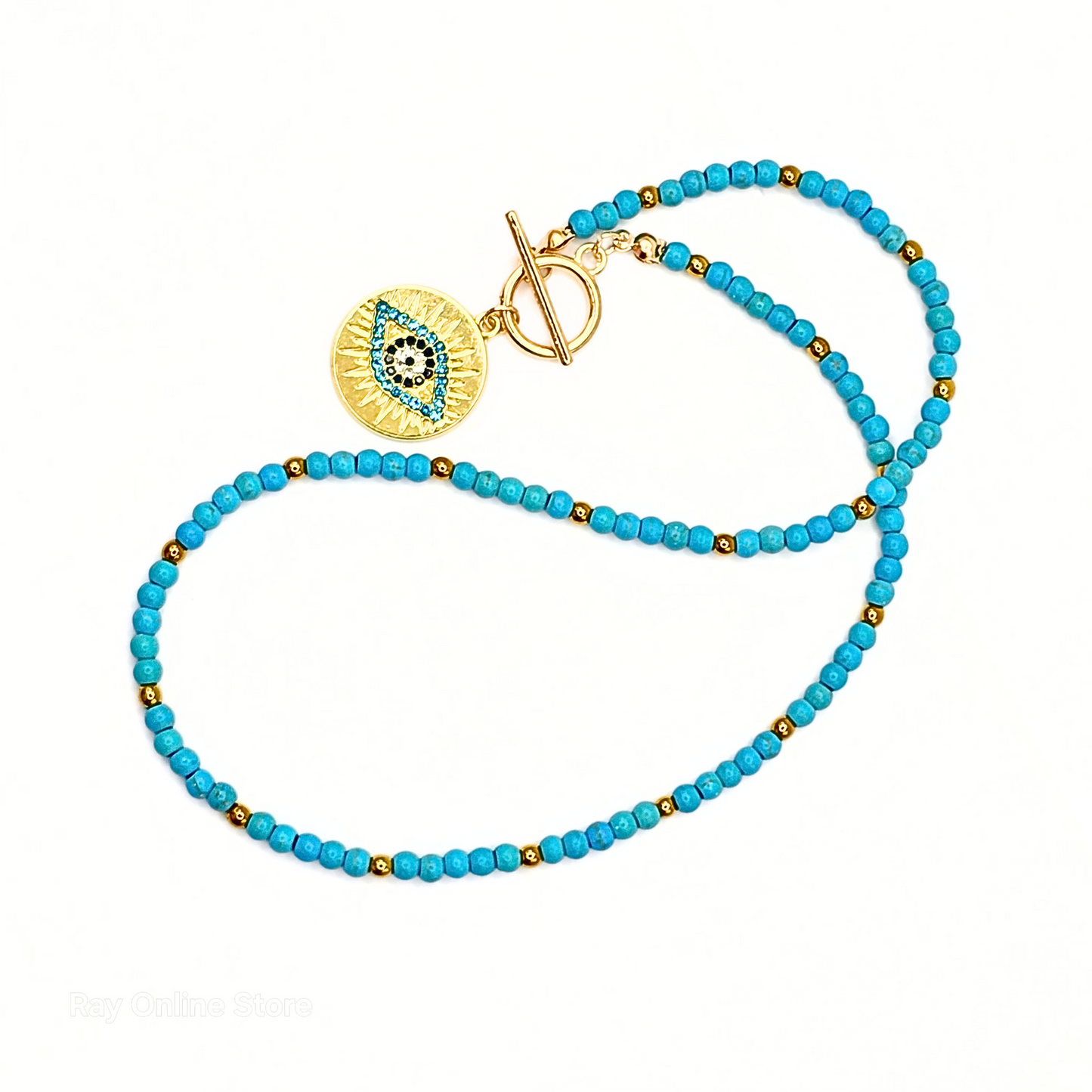 Turkish Eye Toggle Necklace