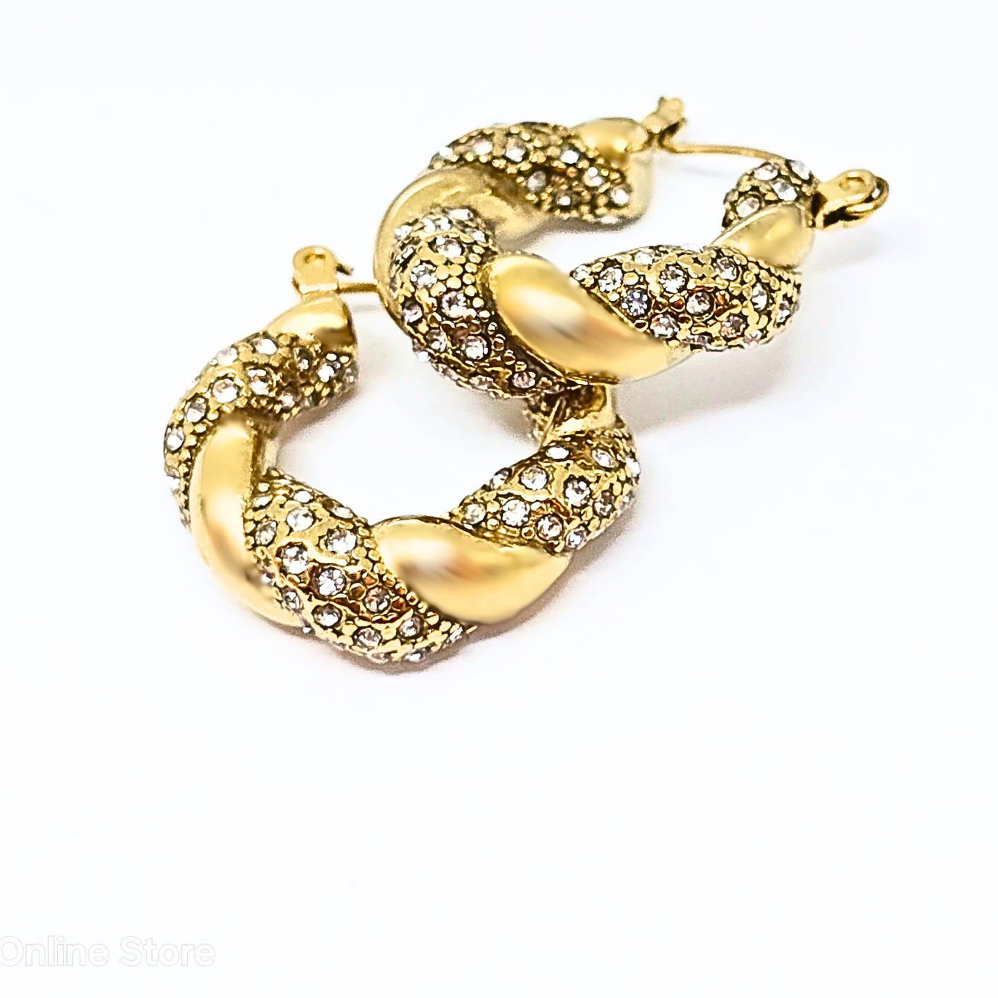 Twisted Cz Hoops