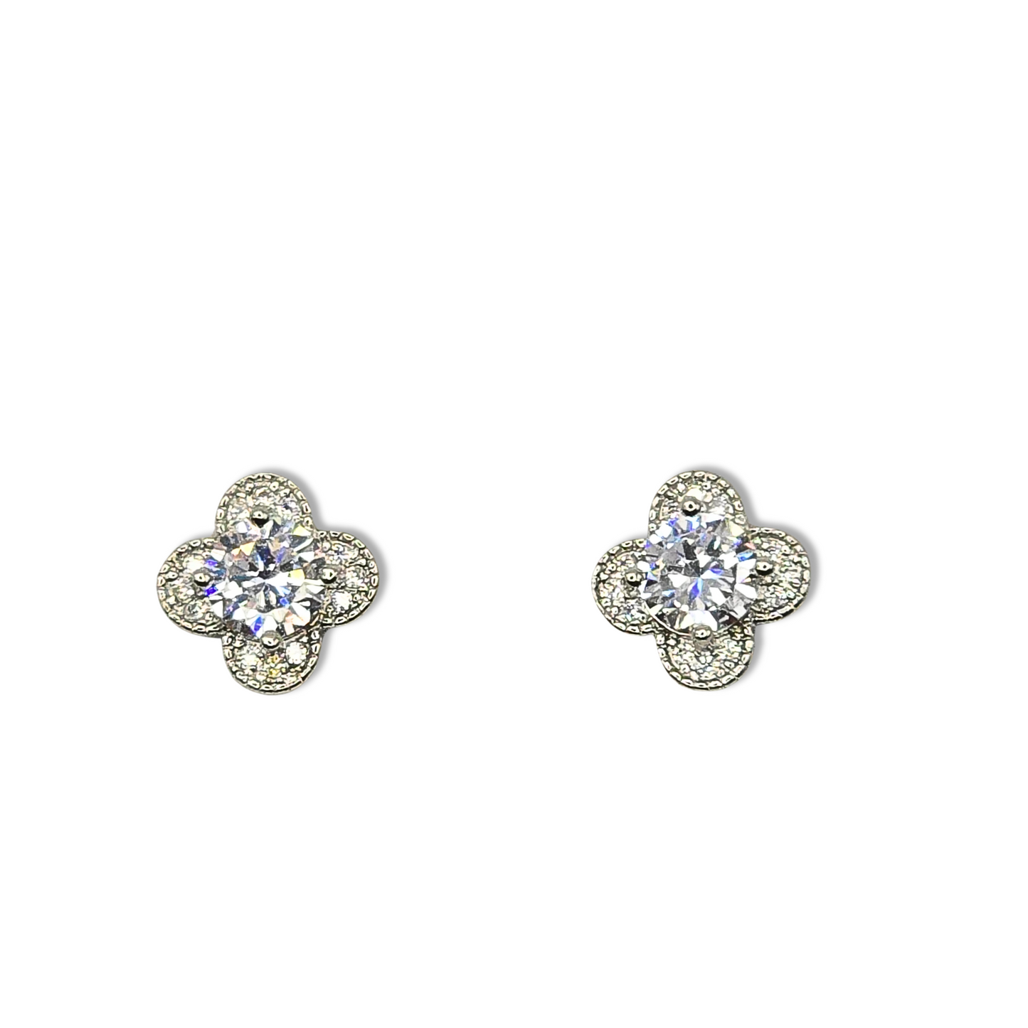 Clover Zircon Studs