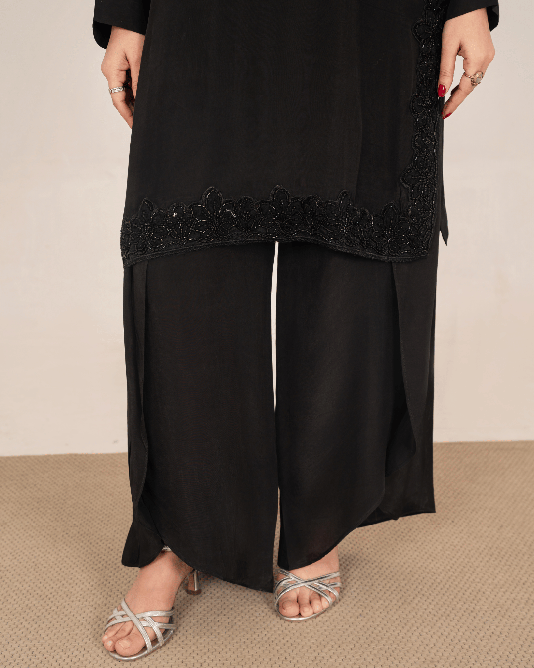 Black Cut Dana Outfit-3PC