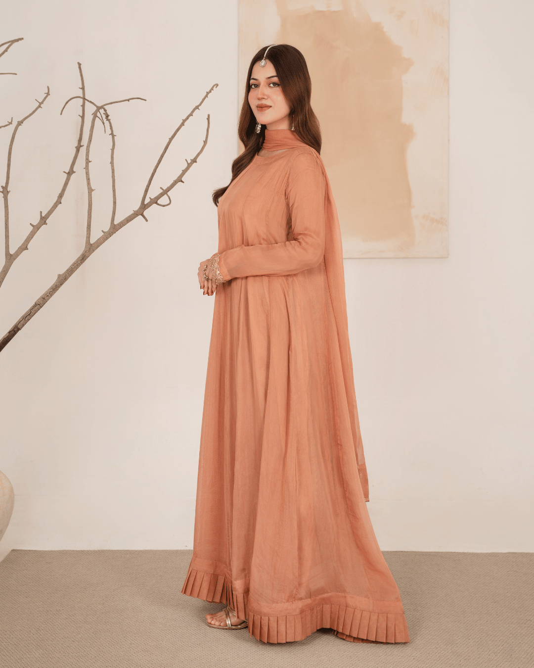 Chiffon Anarkali Kalidaar Maxi-2 PC