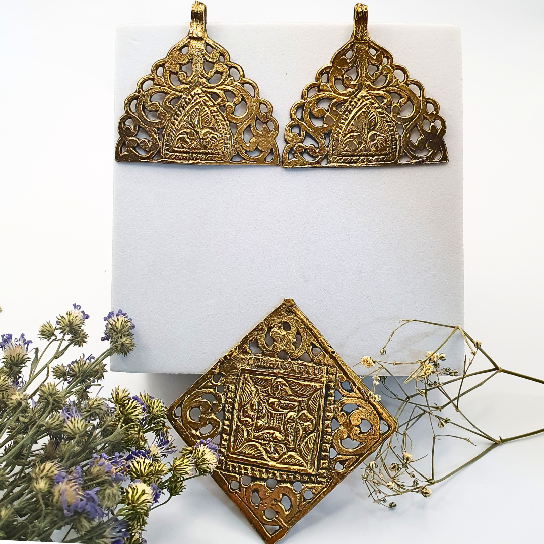 Afghan Motif Jewelry Set