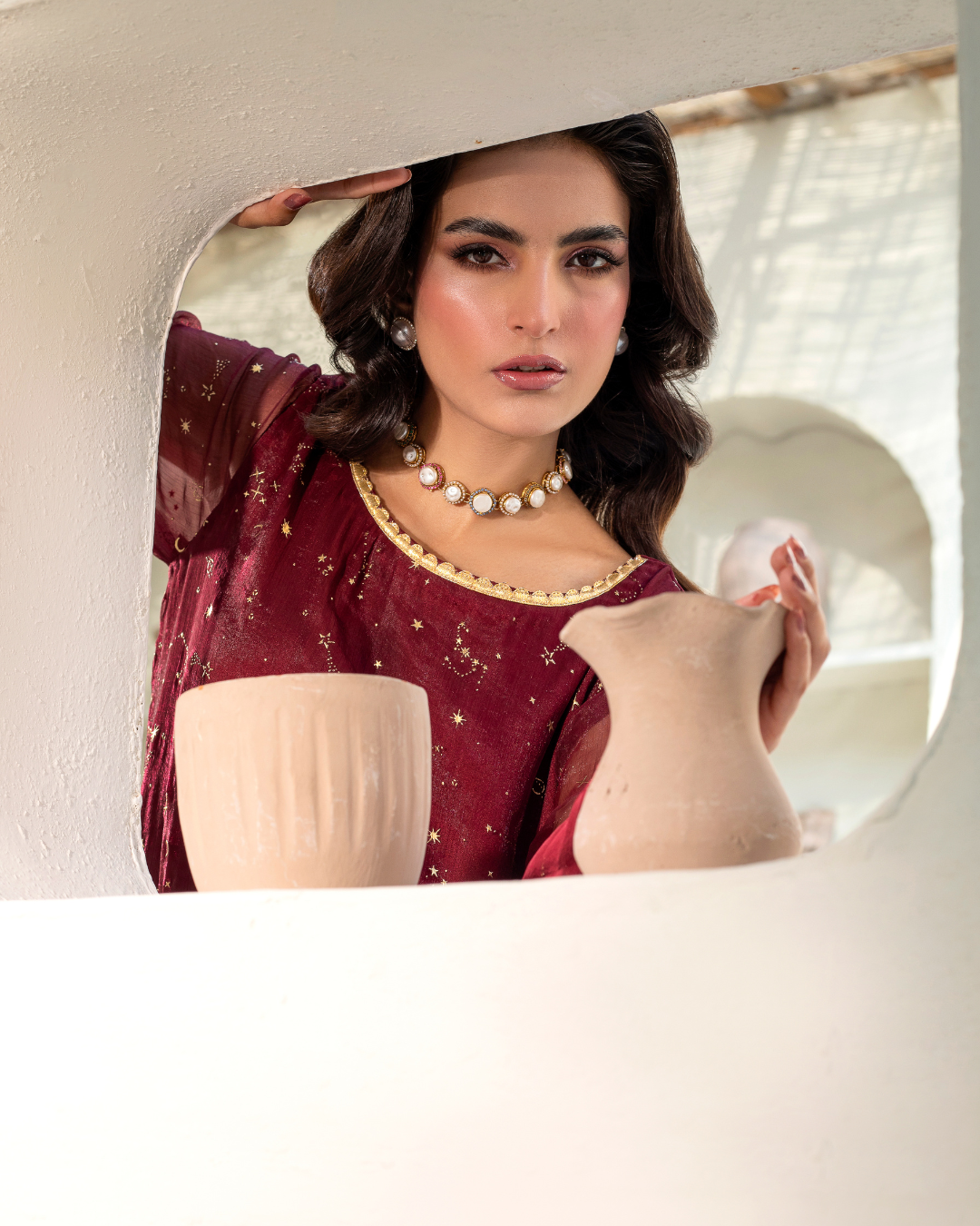 Maroon Sitara 3 PC suit